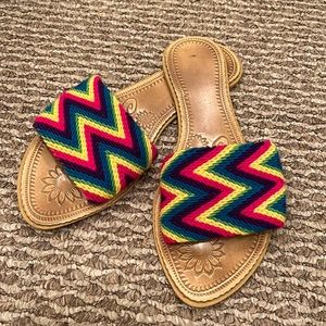 NWOT Multicolored Sandals